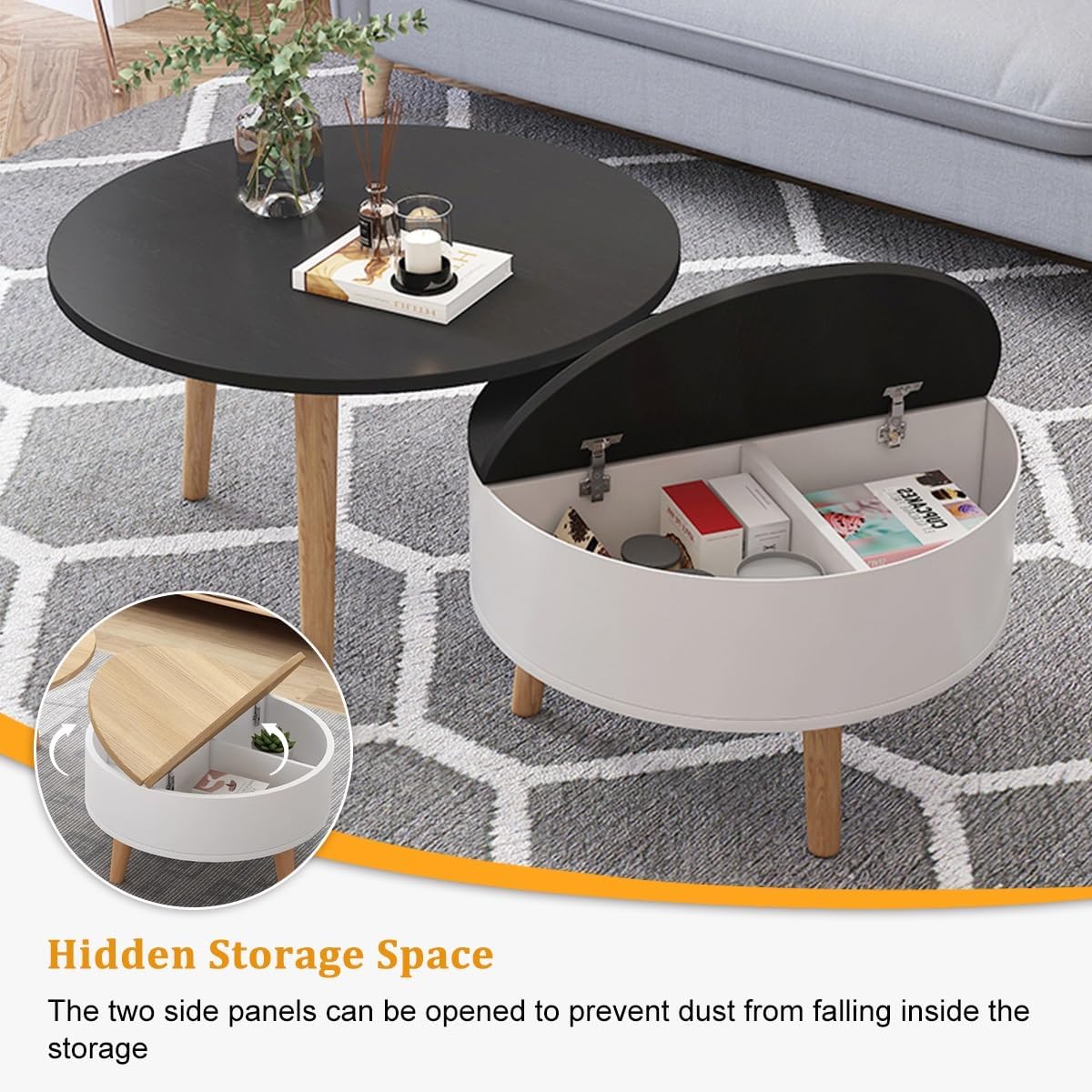 2個セット ネストテーブル 木製 おしゃれ サイドテーブル ネスト