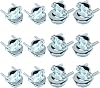 12 Pcs 12 Inch Clamp Type Cable Connectors, Silver Zinc Clamp Connector Fittings, for Electrical Box Metallic Conduit Protect Cables.12 Inch-6pcs,34 Inch-6pcs