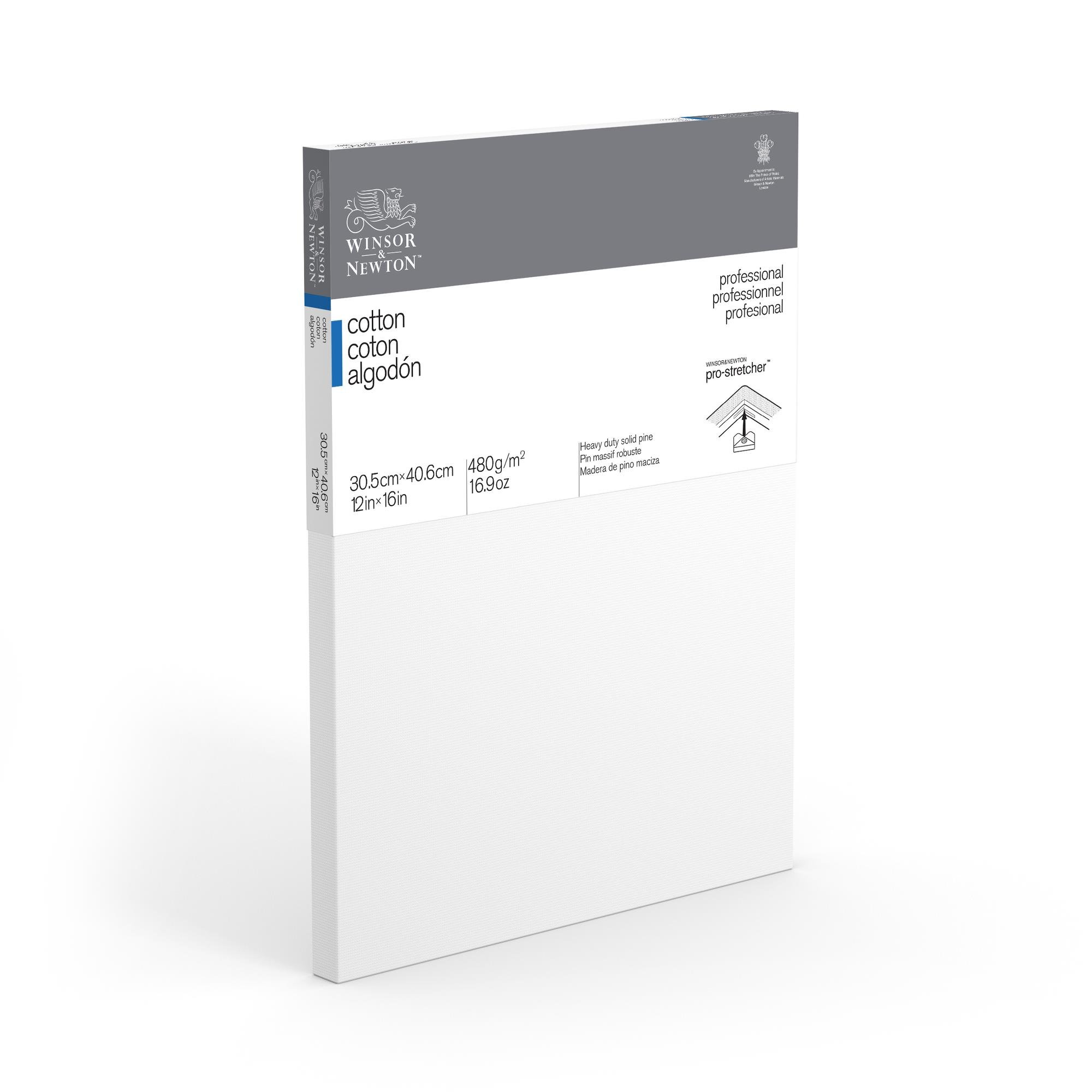 Winsor & Newton Professional Cotton Canvas Traditional 12x16in For Acrylic Oi...