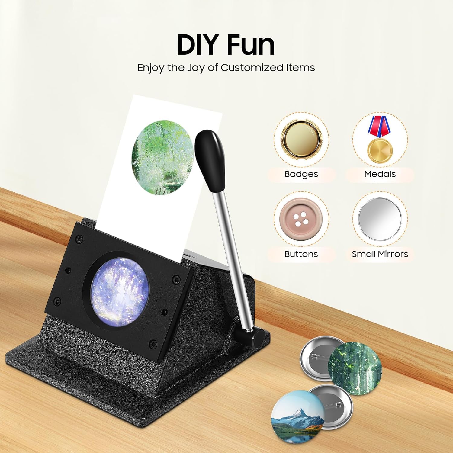 Kreisschneider 58 Mm – Stanzmaschine Für DIY-bastelarbeiten, Abzeichenherstellung Und Grafikdesign – Rundstanzer Für Einfaches Basteln