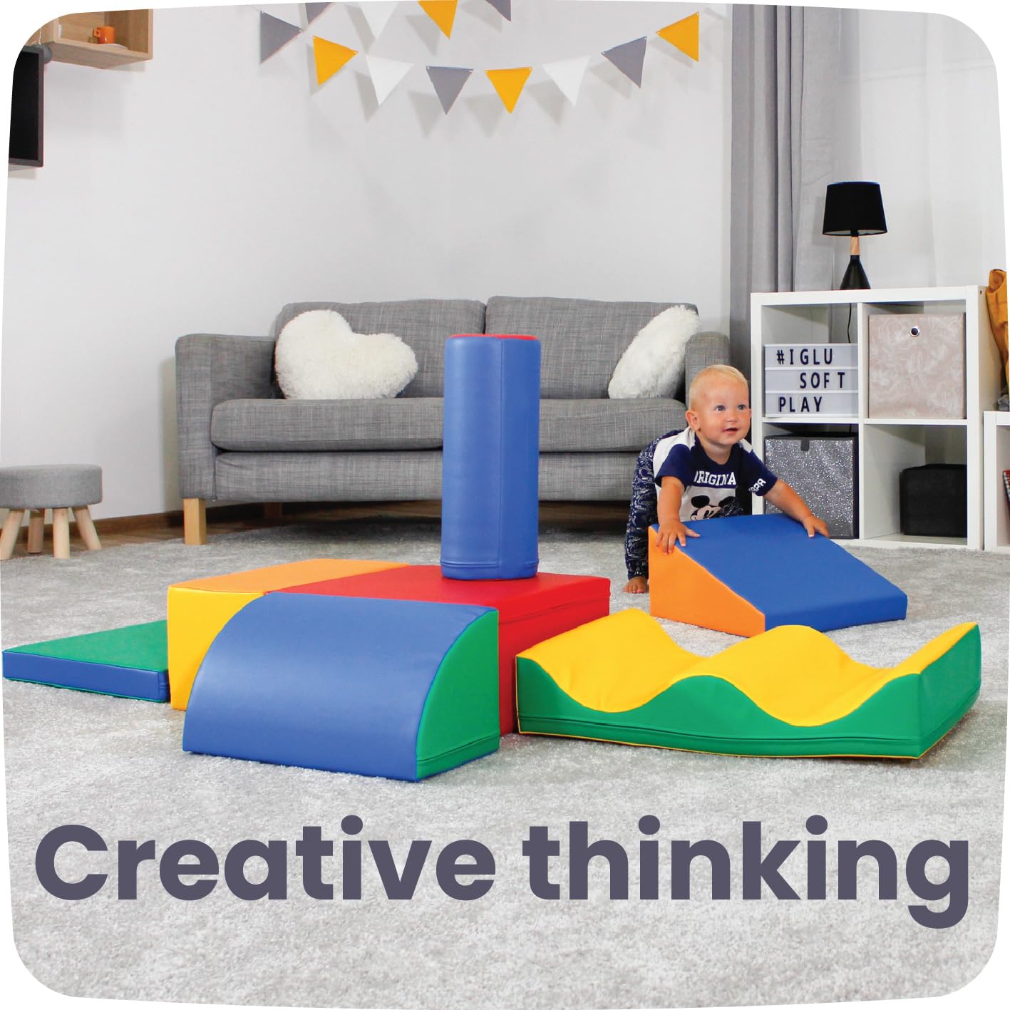 IGLU Soft Play 7 XL Blocs de Construction en Mousse Jouets éducatifs Modules de Motricité