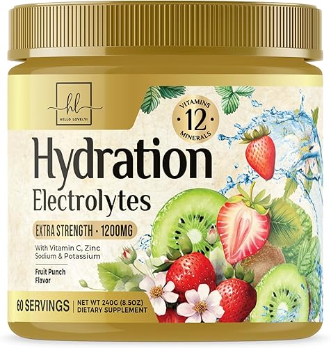 Hydration Replenisher - Mezcla diaria de electrolitos – Polvo de hidratación rápida con 6 electrolitos y minerales, cero azúcar, ceto, vegano, sin