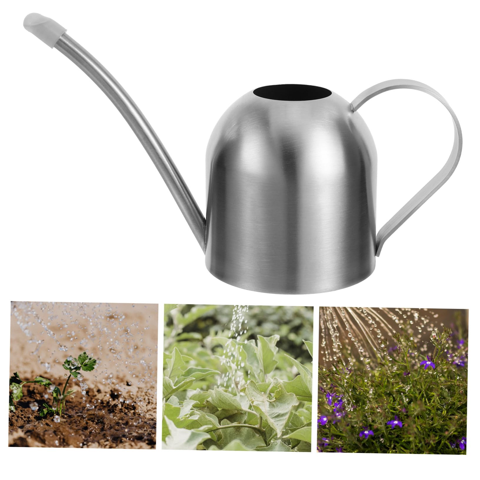 ARTIBETTER Annaffiatoio in Acciaio Resistente con Beccuccio Lungo Strumento per Giardinaggio di Fiori e Piante da Interno ed Esterno Resistente a Graffi e Corrosione per Irrigazione Precisa