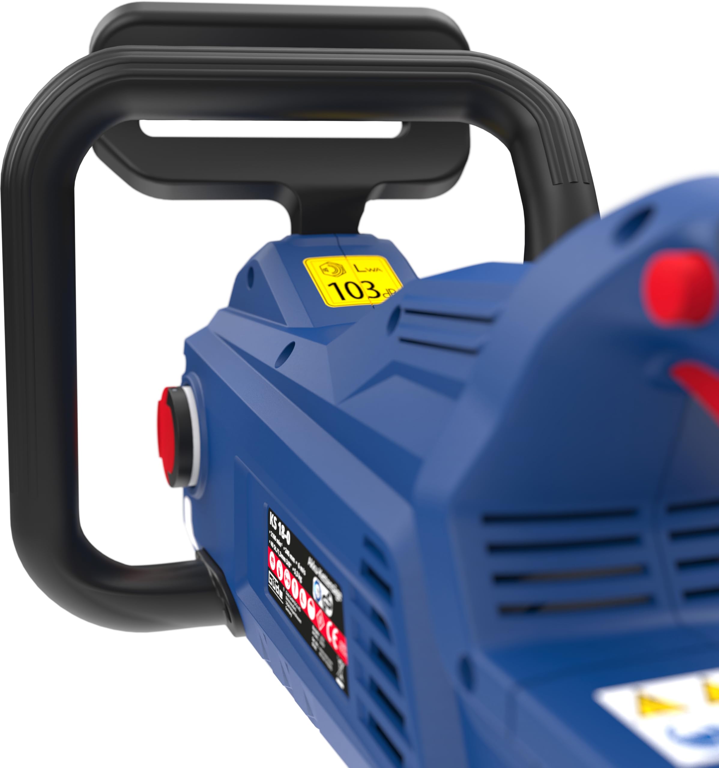 Güde Motosierra con batería KS 18-0 (18 V, 21000 1/min, longitud de corte 240 mm, sistema de sujeción rápida de cadena, lubricación automática de cadena, peso 2,6 kg, incluye espada y cadena Oregon,