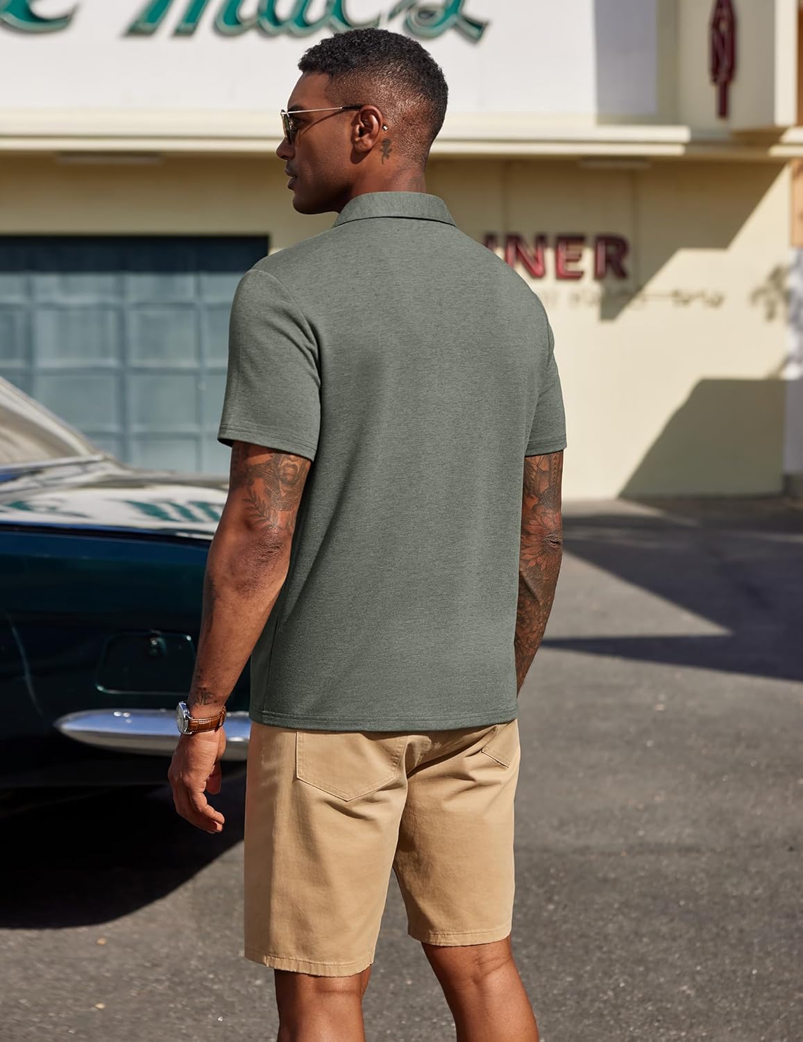 COOFANDY Mens Polo Shirts Short Sleeve Casual Summer Polo Tee Classic Collared Golf Stylish Tops - Image 3