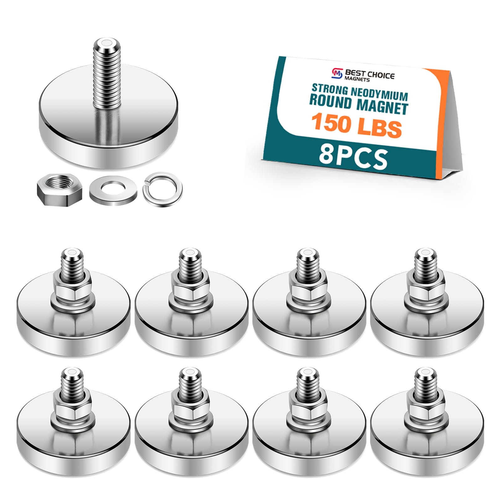 BEST CHOICE MAGNETS 4 Packs Super Strong Round Magnet 44mm D, 200 lb — Amazon image 12