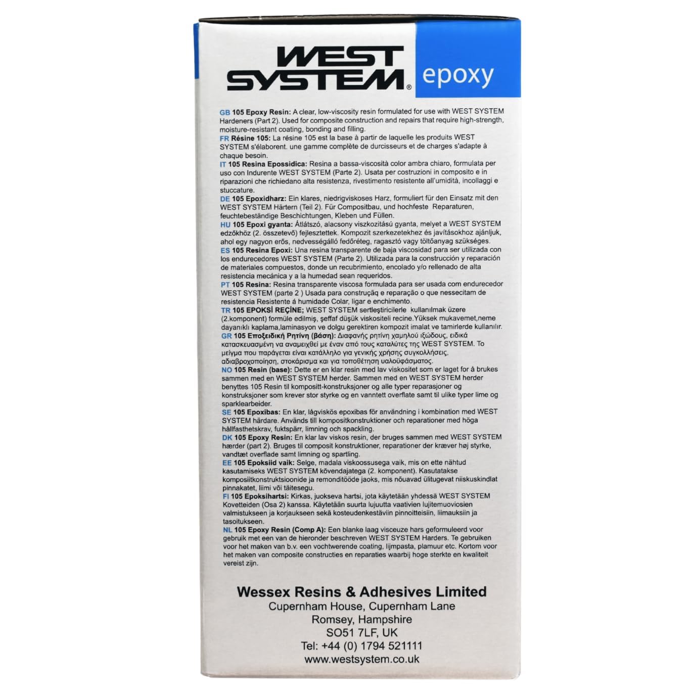 WEST SYSTEM 104 Junior Epoxidharz-Set - 105 Harz (500g) & 205 Härter (100g), Transparenter Kleber für Holz, Metall, Glasfaser - Wasserdicht für Heimwerker & Bootsreparaturen, 5:1 Mischverhältnis