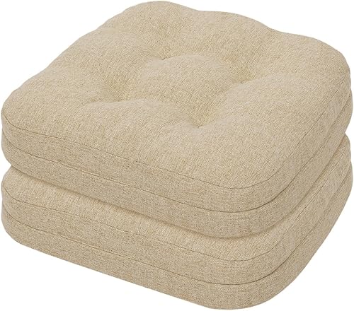 Miniatura 1 de baibu Juego de 2 cojines para sillas de comedor, cojines de asiento de espuma viscoelástica, cojines antideslizantes para sillas de comedor con