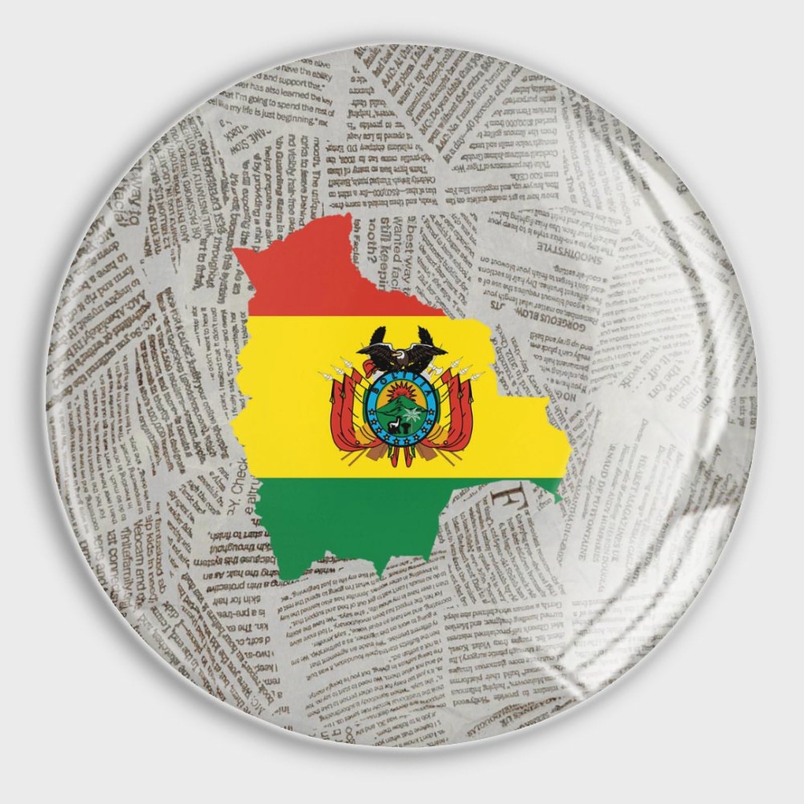 Aimants de collection Bolivie en verre - Lot de 4 magnets souvenirs pour frigo et bureau
