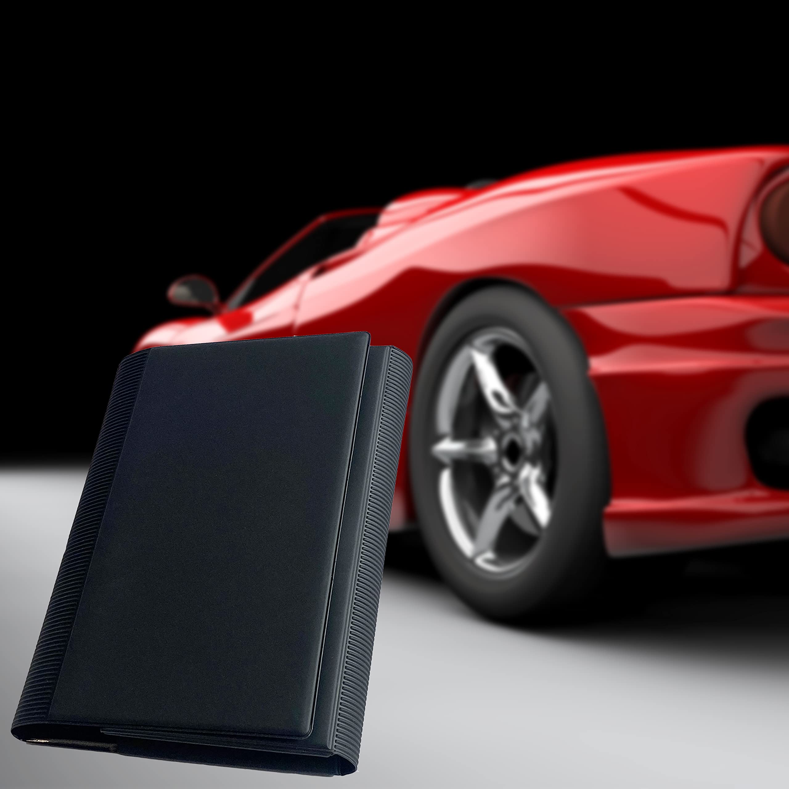 Pubblimania Portadocumenti Auto Luxe z chiusurą a dwie ante, czarny