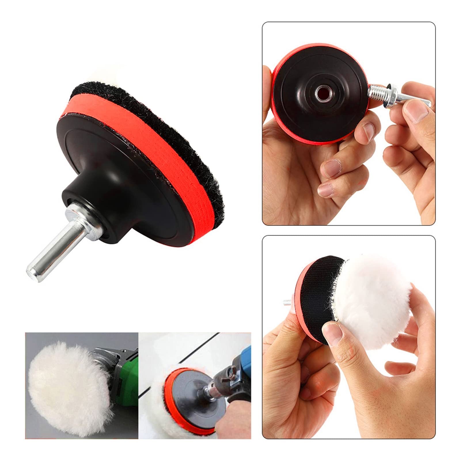 yaoqijie Auto Polierschwamm Pad Selbstklebende Buffing Wachsschwamm Auto Waschen Polierer Bohrer Adapter Zubehör Auto Polierscheibe Lasting (Color : 25pcs)