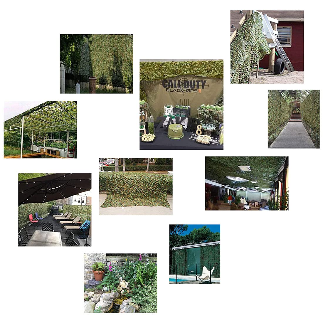 Rete Mimetica Militare - Poliestere Oxford Per Caccia, Campeggio, Giardino (1.5x2m Fino 5x6m) - Foto 8