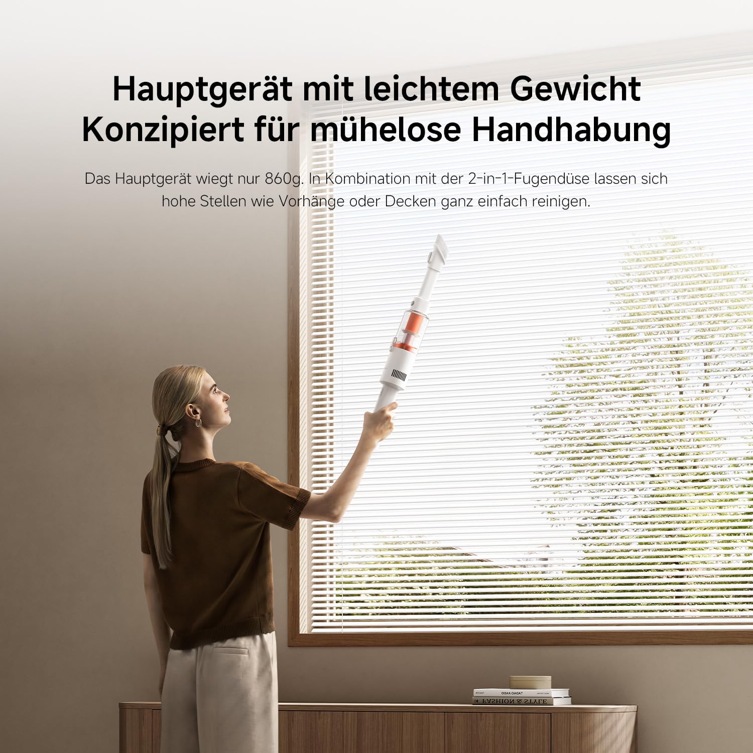 XIAOMI P30 kabelloser Staubsauger, 22KPa/50AW Saugleistung, leicht und mühelos zu handhaben, bis zu 40 Minuten Laufzeit, präzise 5-stufige Filtration, 2 Bürstenaufsätzen, geeignet für Zuhause und Auto