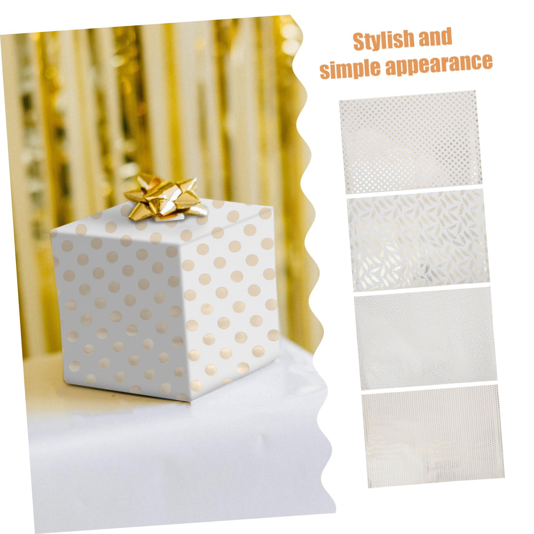 Goldenes Geschenkpapier Rolle 8 Stück, Groß aus Papier