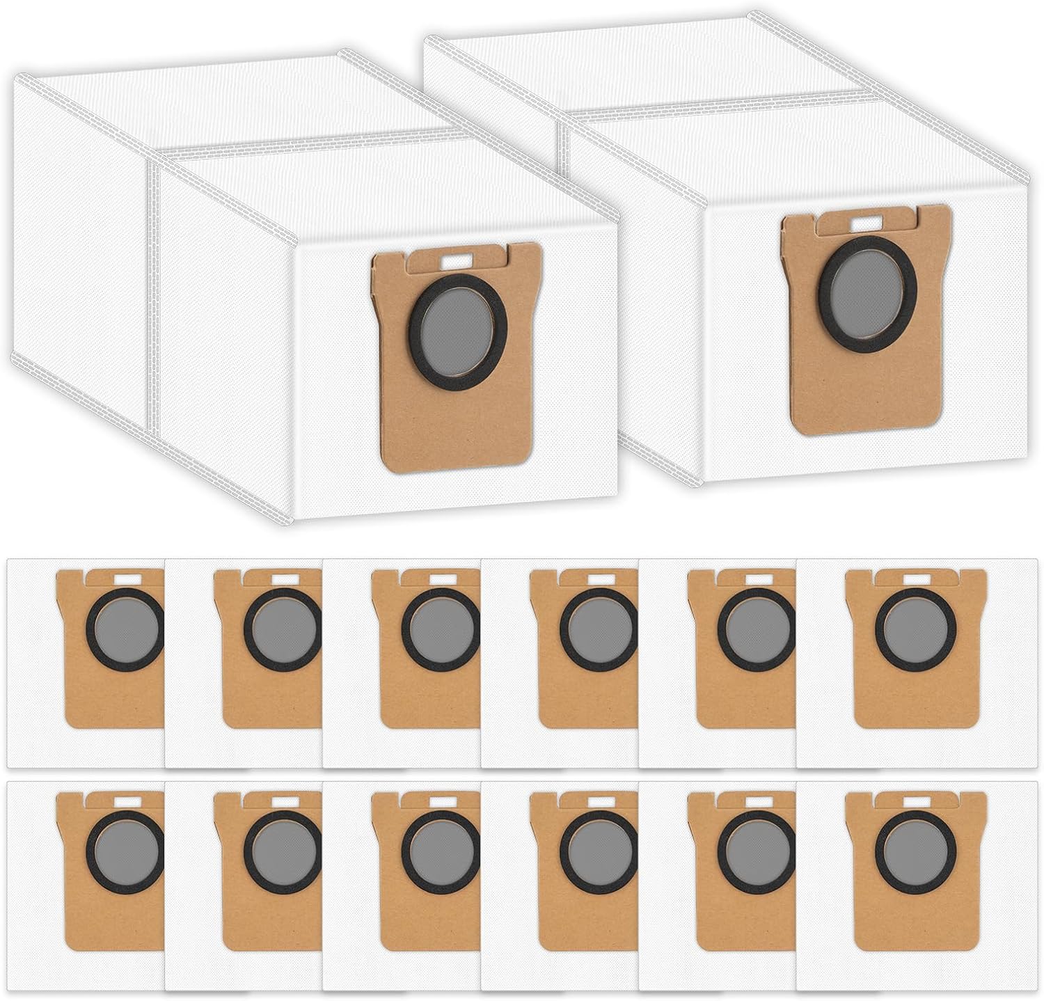 (14 Pack) L20 Ultra Replacement Dust Bags for Dreame X50 Ultra Complete/ X40/ L20 Ultra/ L50 Pro Ultra/ L10s Pro/ L10/ L10s/ L20, Xiaomi X10+/ X20+/ X20 Pro/ X20 Max Robot Vacuum, Vacuum Bags