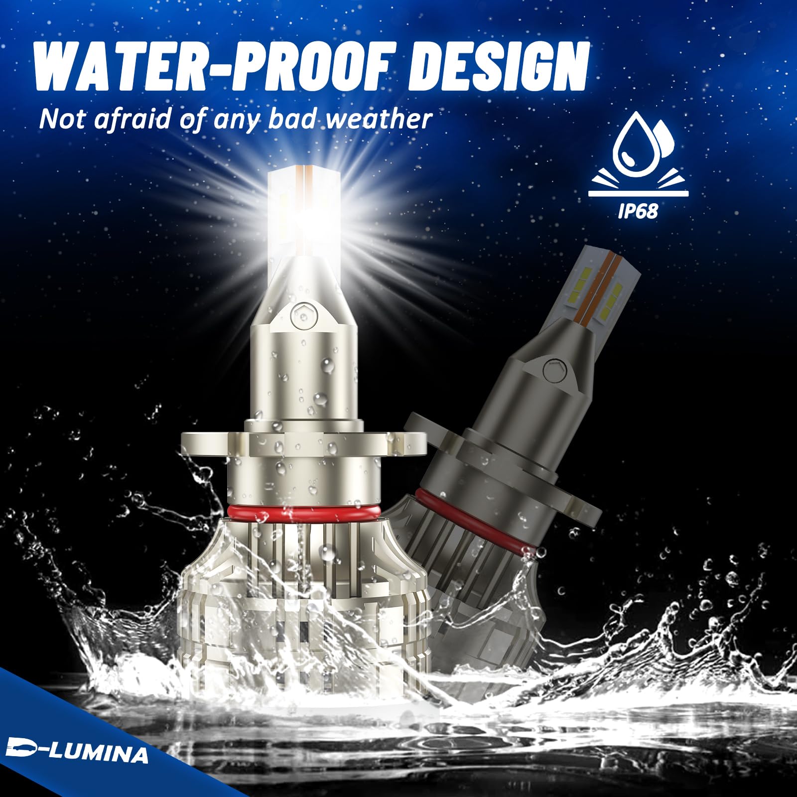 D-Lumina D2S D2R D4S D4R Żarówka LED do reflektorów Projektor Canbus Error Free 120W 20000LM Auto Lampa samochodowa Konwersja żarówki 6000K biała, standardowa wiązka do reflektora z soczewką