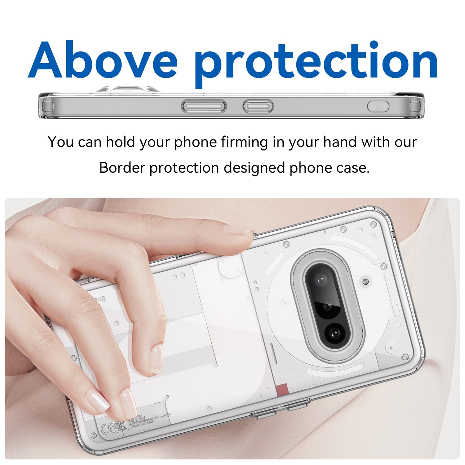 Ltezixal Coque Pour Nothing Phone 3a Pro - Anti-chute, Anti-traces De Doigts - Protection Renforcée Avec Cadre Souple Et Dos Acrylique - Noir