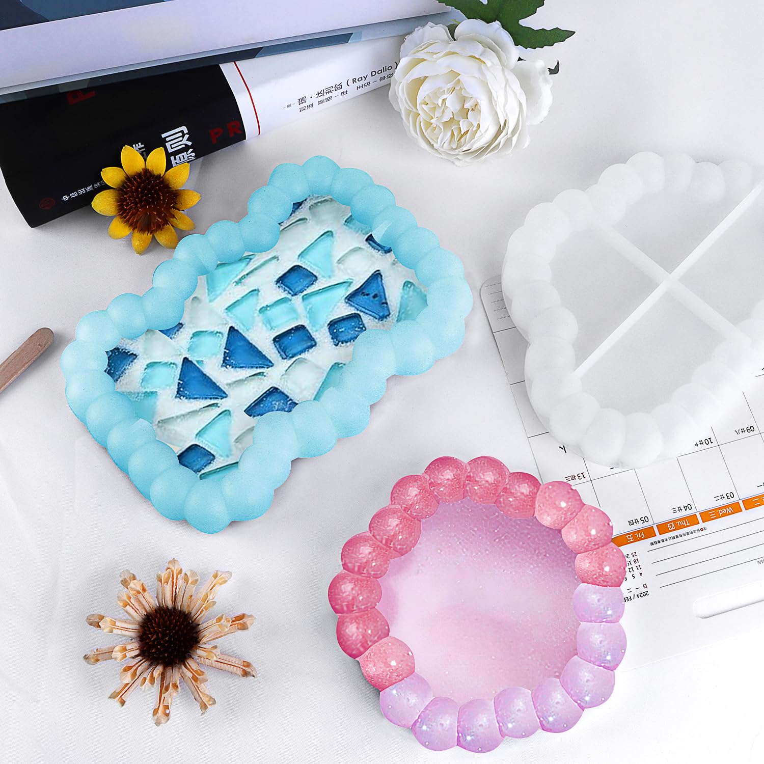 Annickee 3 Pièces Moule Resine Epoxy De Bulles Set, Moule De