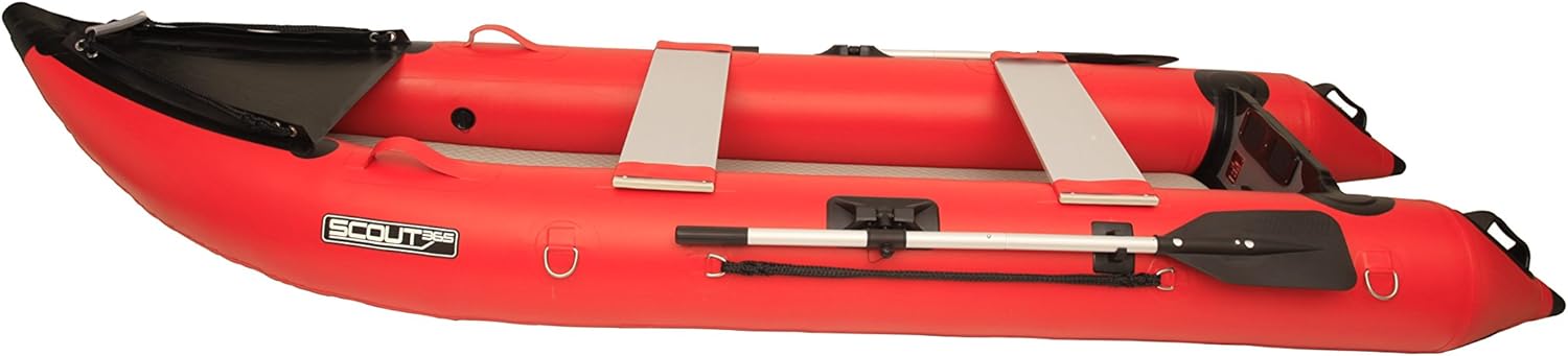 The Ultimate Kayak Alternative - SCOUT365 Portable Inflatable Boat (Red)