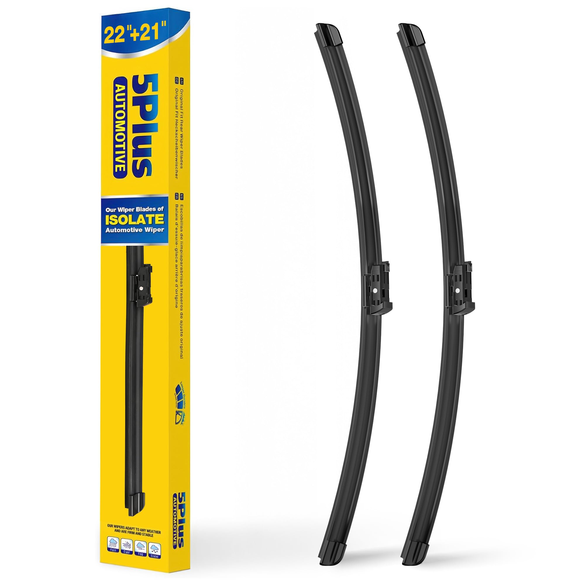 5 PLUS Custom-Fit Wipers fits 2022-2024 Ford Maverick Wiper Blades