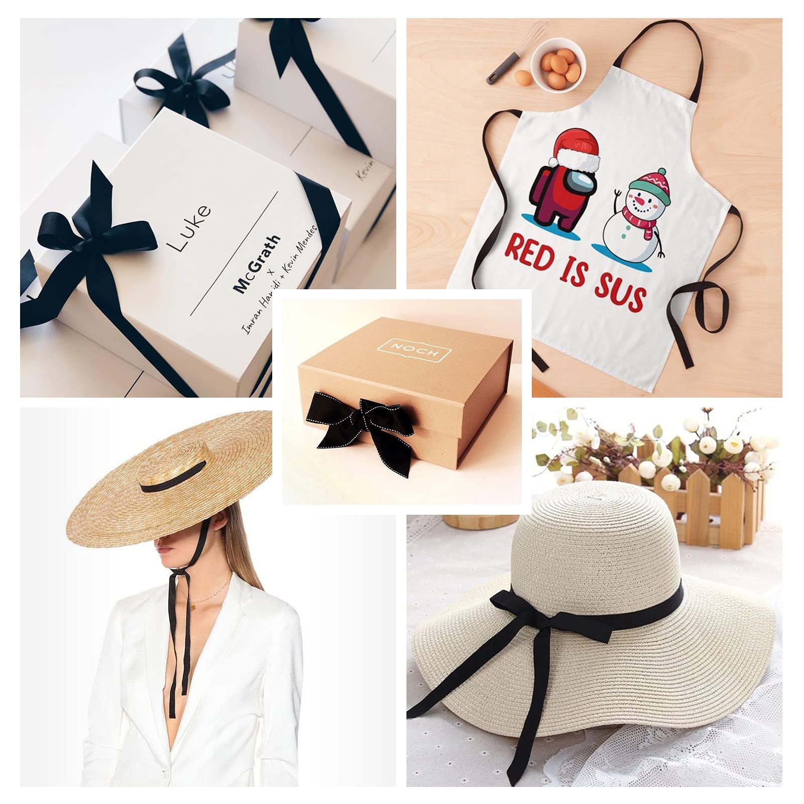 Craftdady Natural Burlap Ribbon - 54.6 Yards 1/4 Inch Jute Craft Ribbon Roll