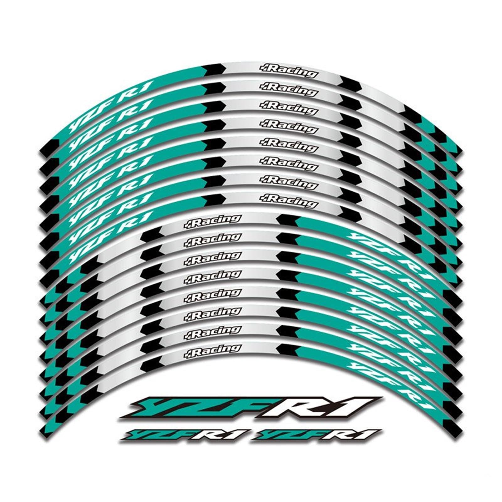 Decorative Stickers Reflective Motorcycle Wheel Sticker Motocross Rim Stripe Decals for Y-AMAHA YZF R1