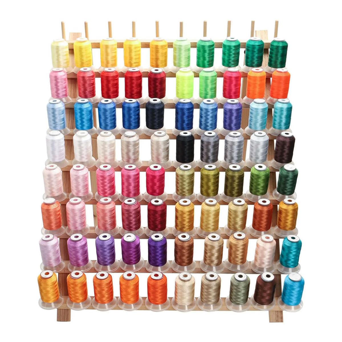 80 Farben/Set, 120D-Stickgarn, 500 m/Rolle, geeignet für 1200CN-Mehrkopf-Stickmaschinen