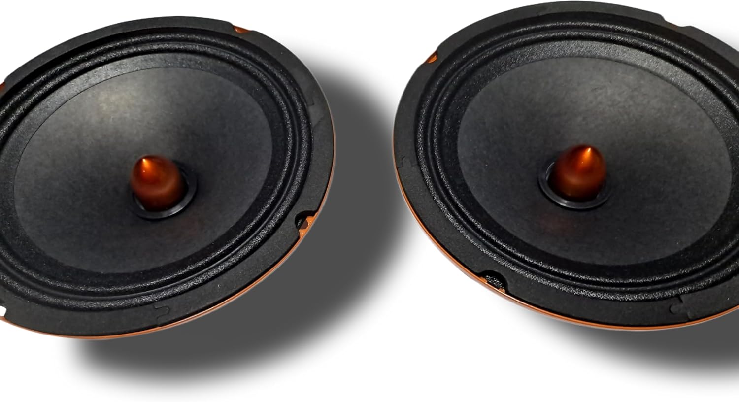 blurred vision Audio Midrange Speakers, 6.5-Inch Professional Loudspeakers, Set of 4, Black/Orange