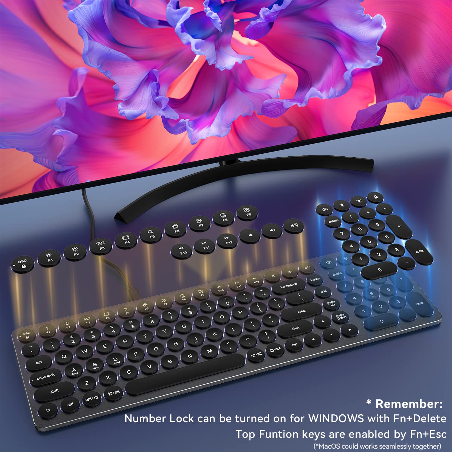 Amazon | Kolude Macキーボード USB Cドッキングステーション 有線フル