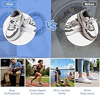 Vista 2 de 2Pcs Shoe Washing Machine Bags, Laundry Shoes Bag for Washer & Dryer, Reusable Shoe Cleaning Bag Fluffy Fiber Inside, Sneaker Tennis Laundry Bags