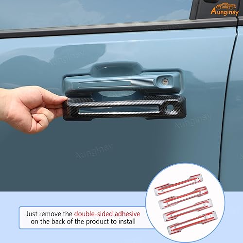 Miniatura 3 de Aunginsy Cubierta para manija de puerta exterior compatible con Ford Maverick 2022-2025 Ford Bronco Sport 2021-2025 2021-2025 Cubierta de manijas de