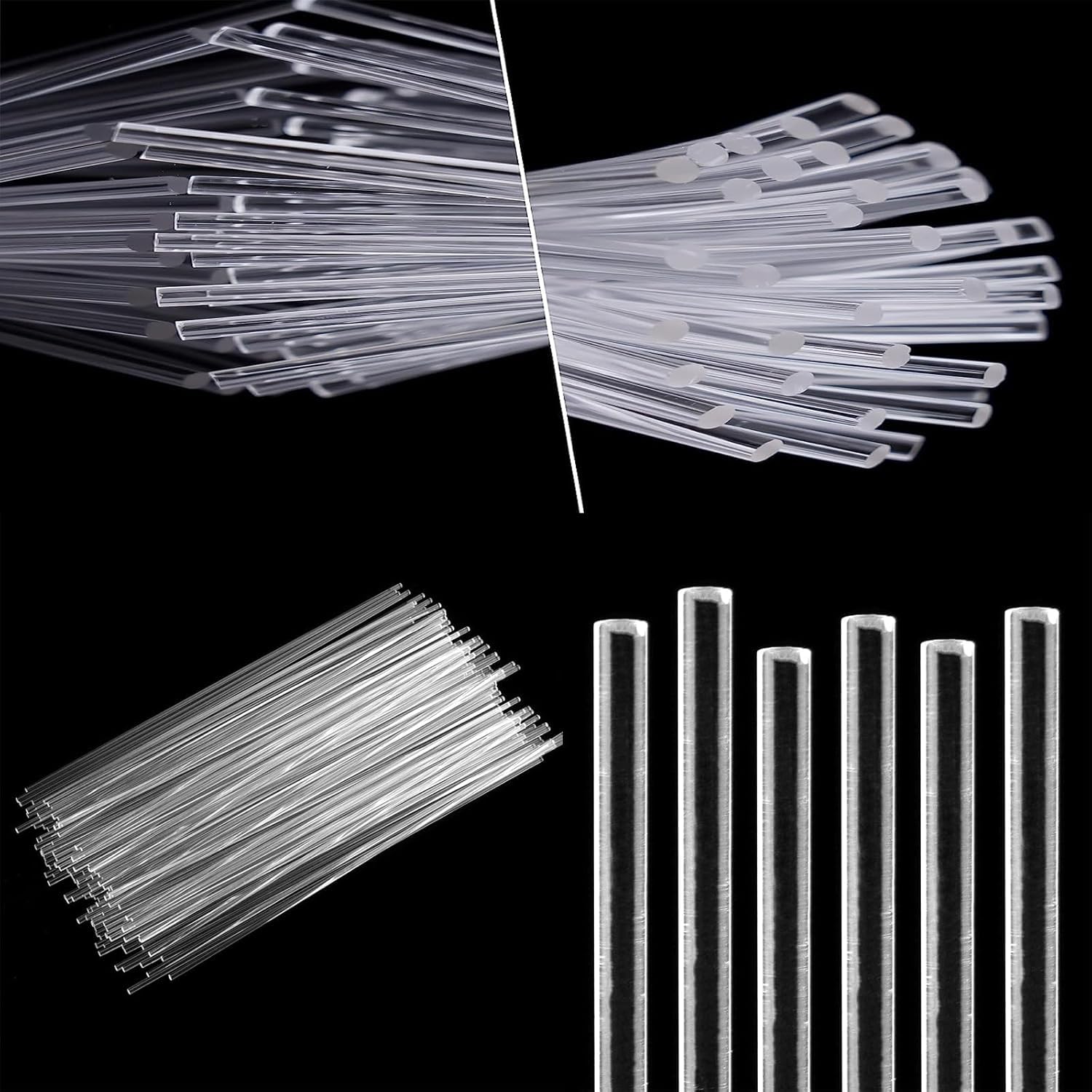 Okrągłe Pręty Akrylowe 50 Szt. Akrylowe Patyczki Długość 19,5 Cm Materiał Diy Dekoracja Kwiatowa Średnica 2 Mm-5 Mm Przezroczyste Akrylowe Kołki, One Color, 5mm