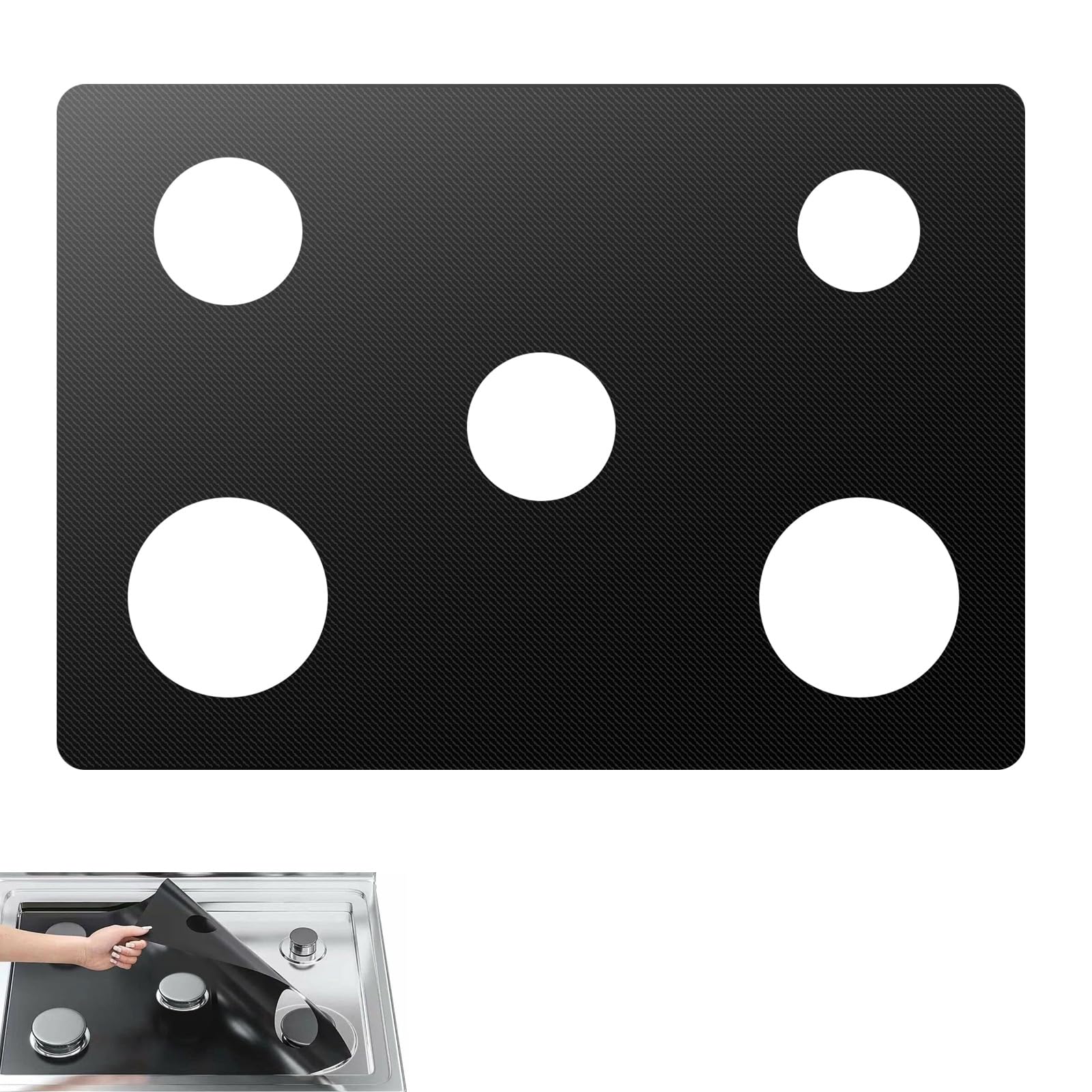 Photo 1 of Stove Top Protector Compatible with Whirlpool Gas Stove, Trim to Desired Sizes, Washable & Reusable 0.5mm Gas Stove Protectors 5 Burners