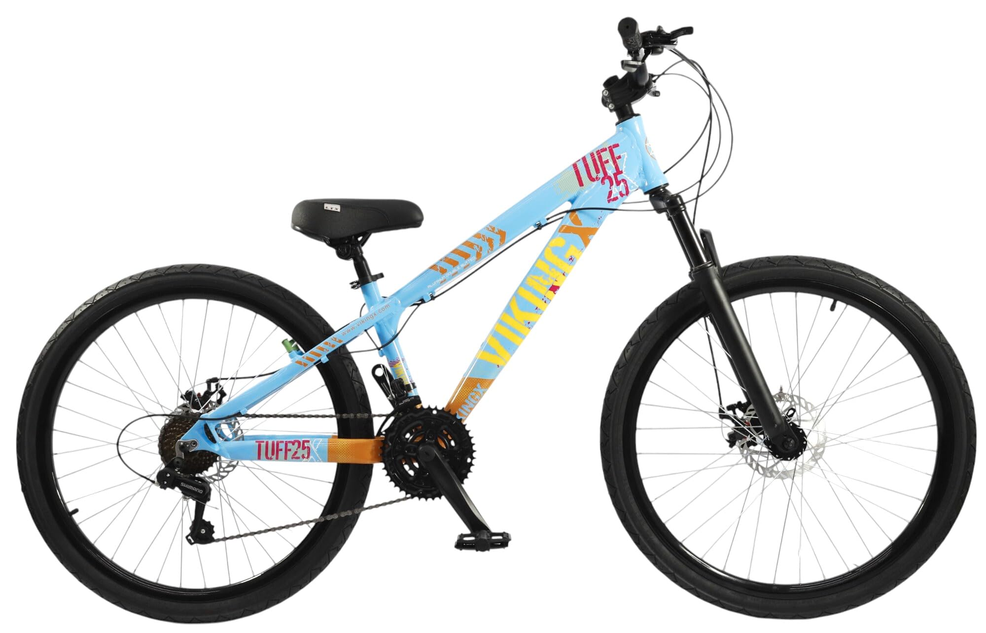 Bicicleta VikingX Tuff 25 – XR 1.4 21v Câmbios Shimano (Azul Bebe