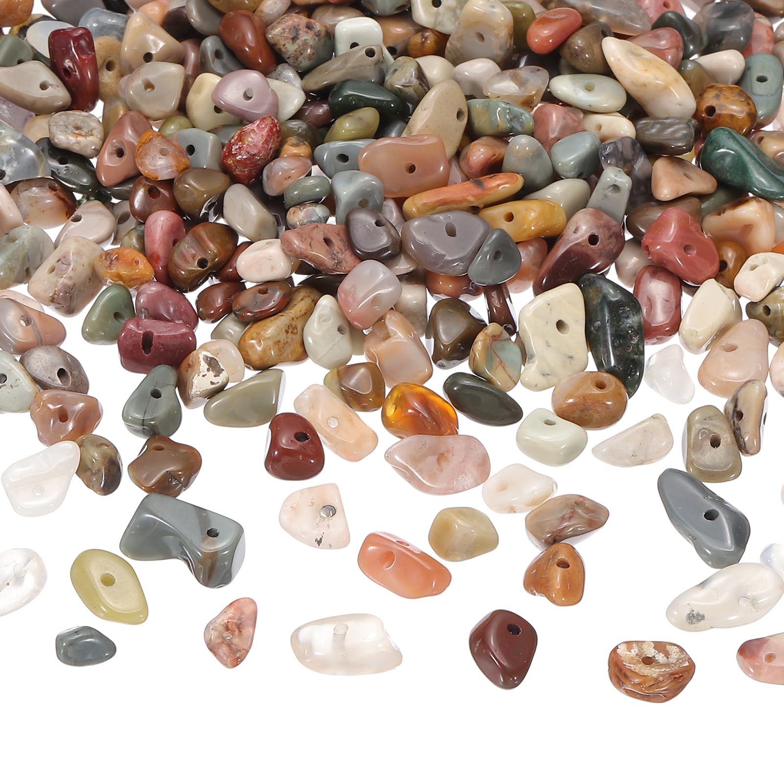 Perles en pierre précieuse irrégulière PATIKIL style multicolore pour bijoux (350 pièces)