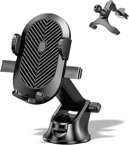 Soporte de teléfono para automóvil 3 en 1 para ventilación de aire del parabrisas y tablero de automóvil, compatible con iPhone 15 14 13 12 11 Pro