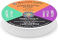 Vista 8 de Mandala Crafts 1/2 pulgada ligero y transparente elástico para coser – 33 yardas invisible transparente correas elásticas transparentes