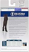 Vista 4 de Truform Medias de compresión para mujer, 20-30 mmHg, longitud hasta el muslo, punta cerrada, opacas, beige, S