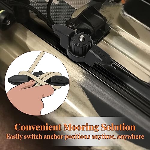 Miniatura 7 de Tacos de anclaje para kayak para montaje en pista de kayak, soporte de pista de tacos de kayak estándar, Tacos de cuerda para accesorios de montaje