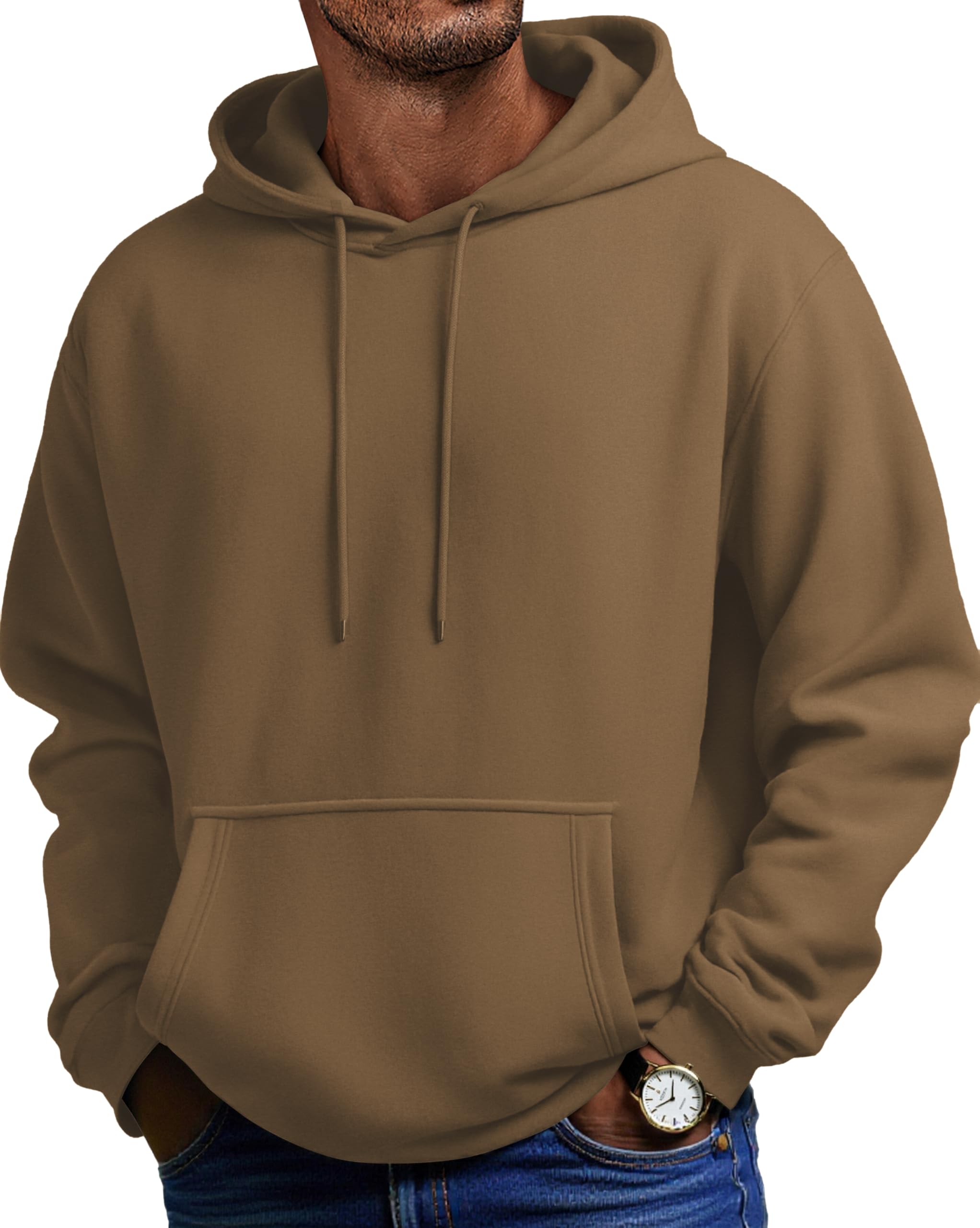 COOFANDY Felpe con Cappuccio Uomo Maniche Lunghe