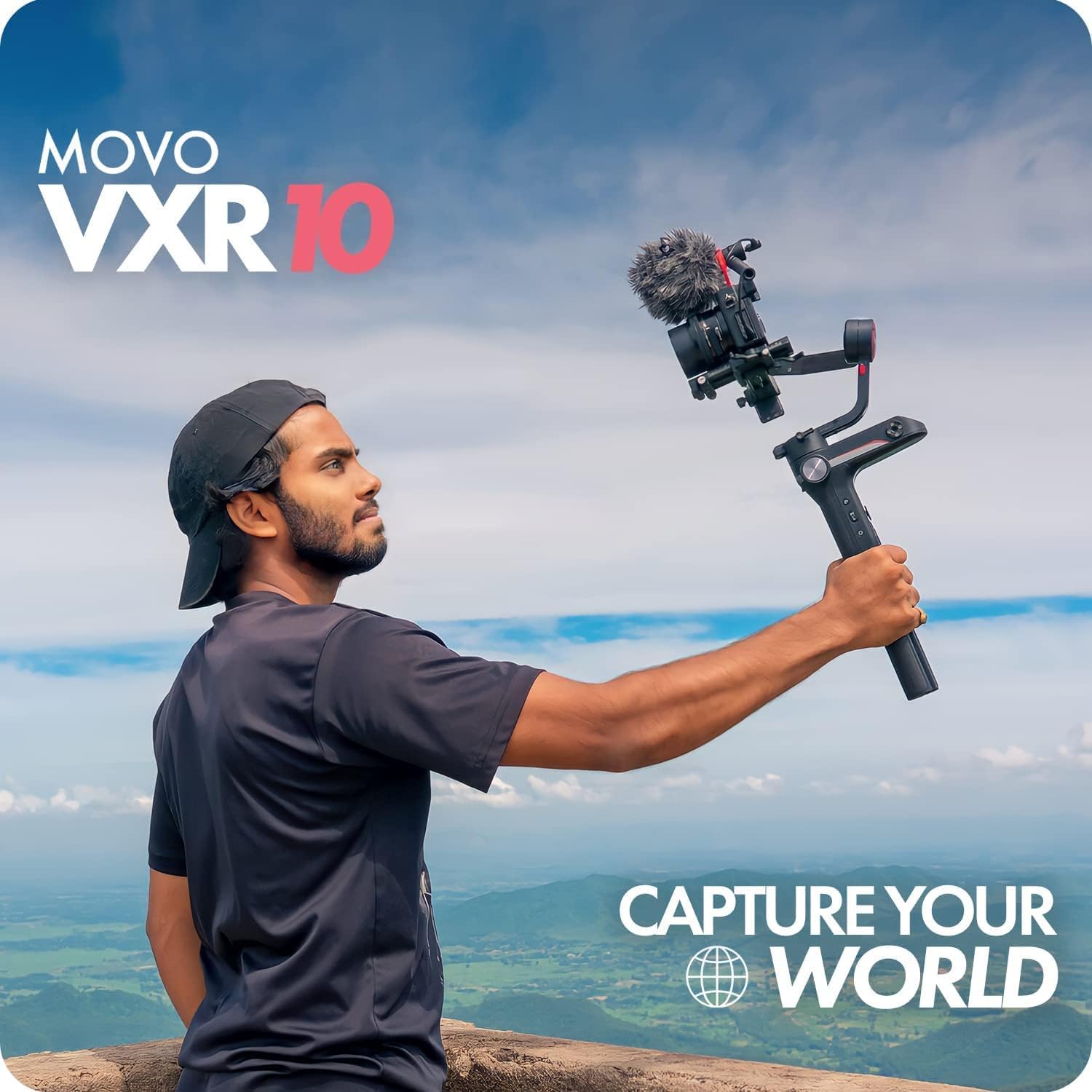 Movo VXR10 Uniwersalny mikrofon typu shotgun do kamer DSLR, iPhone’a, Androida, kompatybilny z aparatami Canon EOS, Nikon i Sony, uchwyt amortyzujący, osłona przeciwwiatrowa Deadcat | Mikrofon do aparatu DSLR, iPhone, Android - kierunkowy mikrofon strzelb
