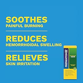 Preparation H Hemorrhoid Symptom Treatment Cream (2 x 1.8 Ounce Tube), Maximum Strength Multi-Symptom Pain Relief with Aloe