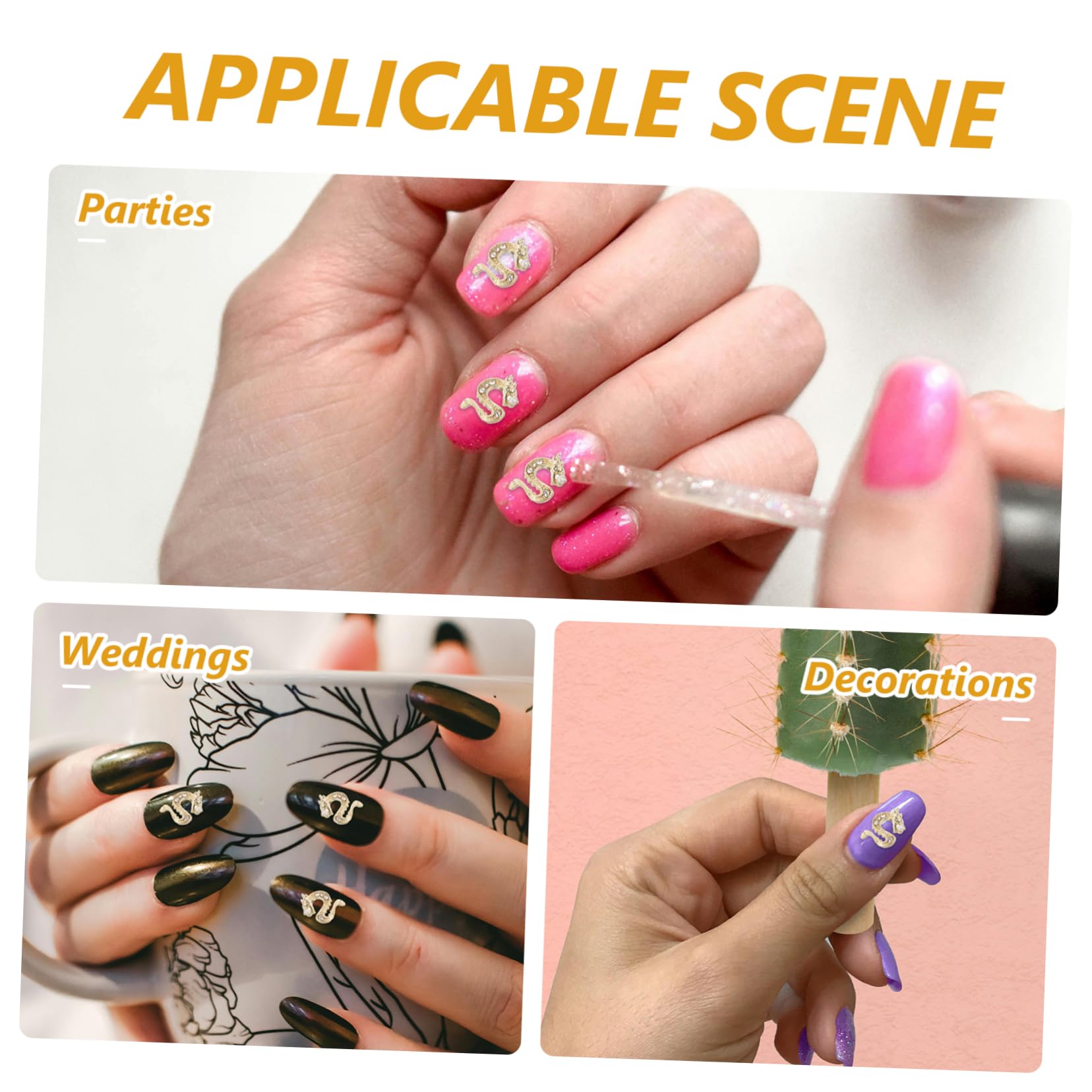 VALICLUD 4 Set Piccole Gemme Di Nail Art Fascino Ciondoli Per Unghie Per Unghie Da Donna Ornamenti Per Manicure Decorazione Per Unghie Decorazioni Per Unghie Strass D'oro 50 Pezzi*4