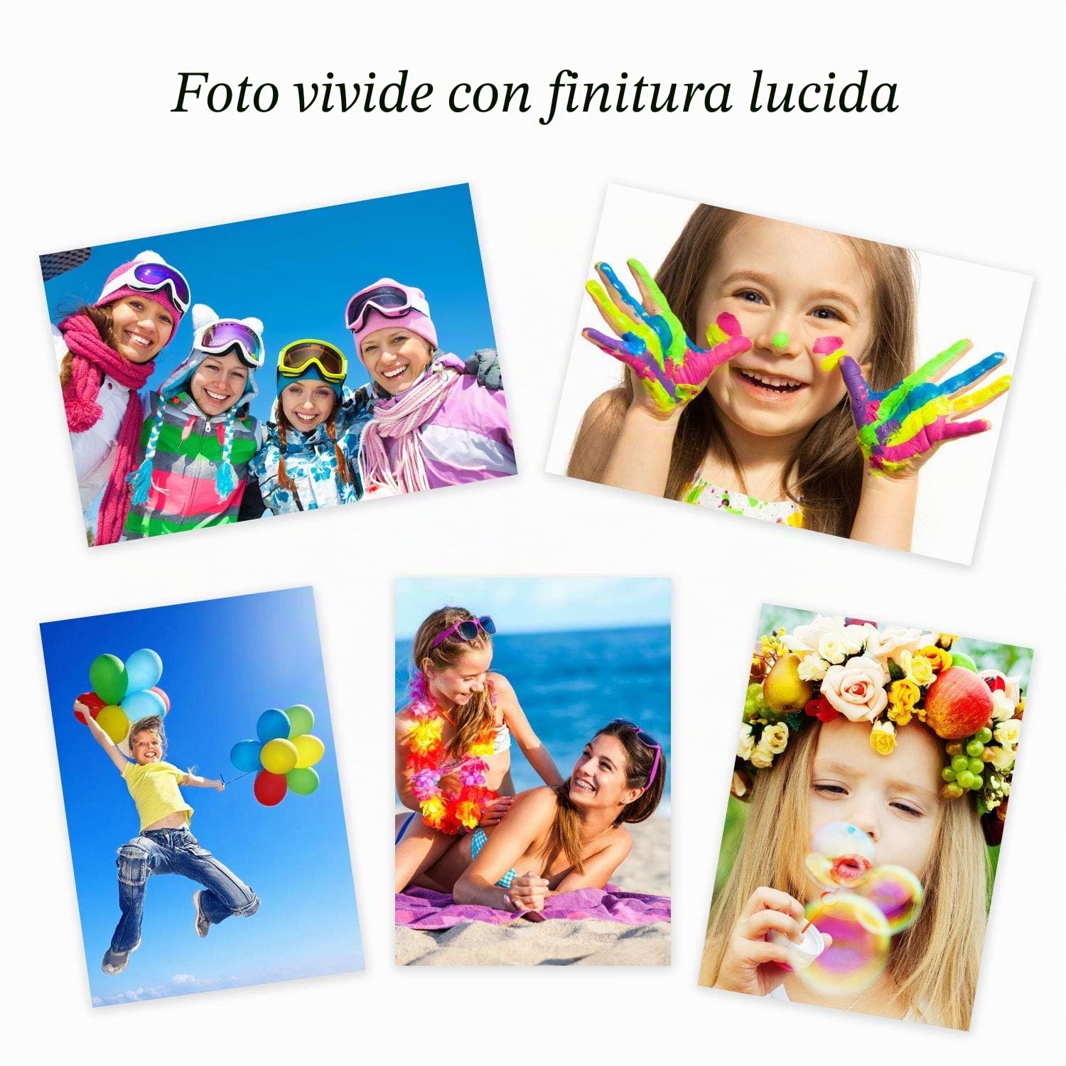 KOALA Carta fotografica double face lucida A4 120 g/m² 100 fogli per stampante a getto d'inchiostro