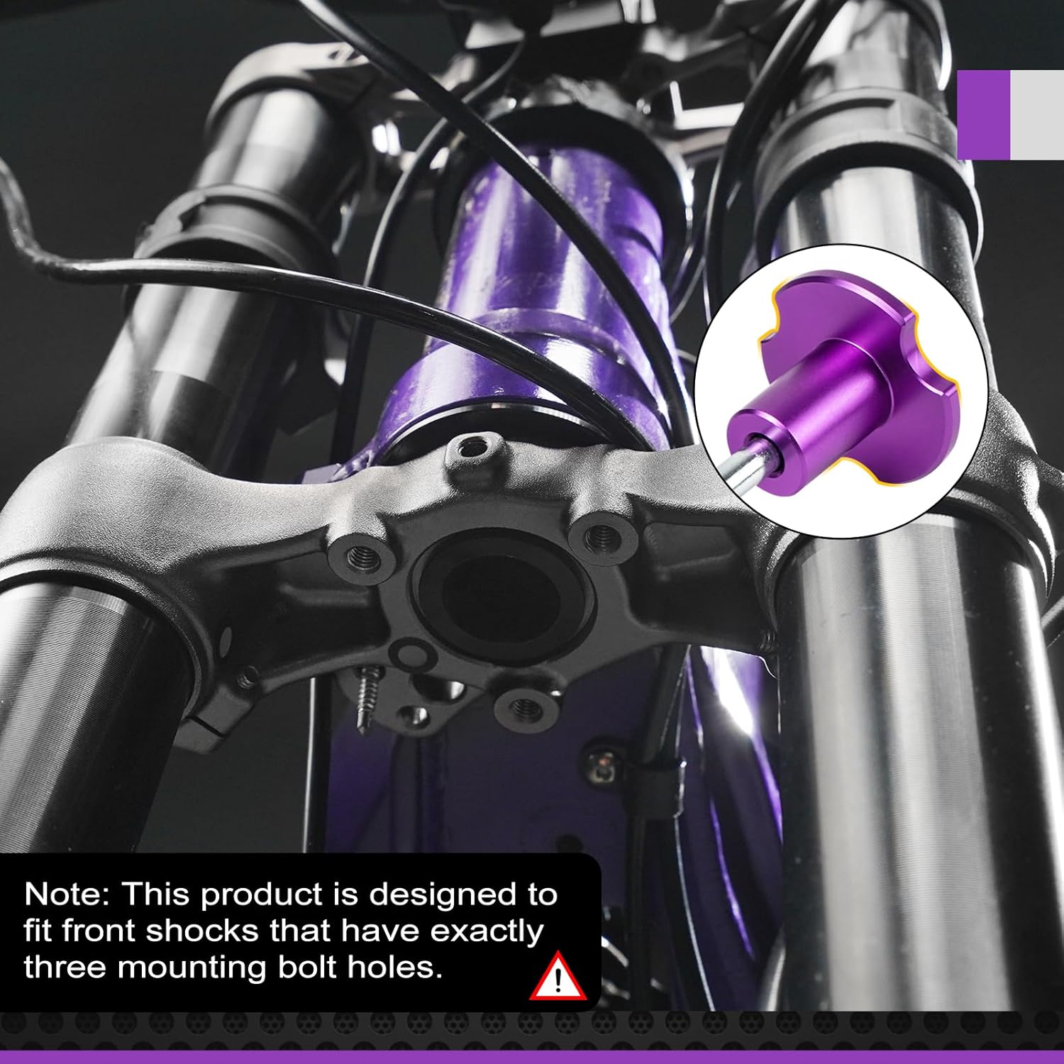 NICECNC Head Tube Frame Brace & Front Fork Suspension Core Compatible with Segway X160 X260 Compatible with Surron Light bee X/S/ L1E, Purple, See Fitment