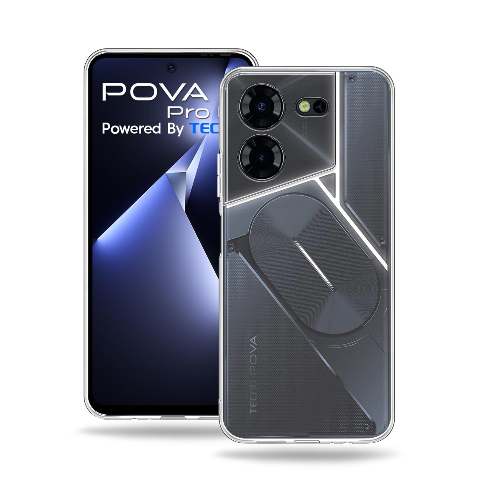 Plus Clear Transparent Back Case Cover for Tecno Pova 5 Pro 5G | Full Device Protection | Shockproof TPU | Flexible Silicone Back Cover Case – Transparent (B0D2R8XL32) Amazon Price History, Amazon Price Tracker
