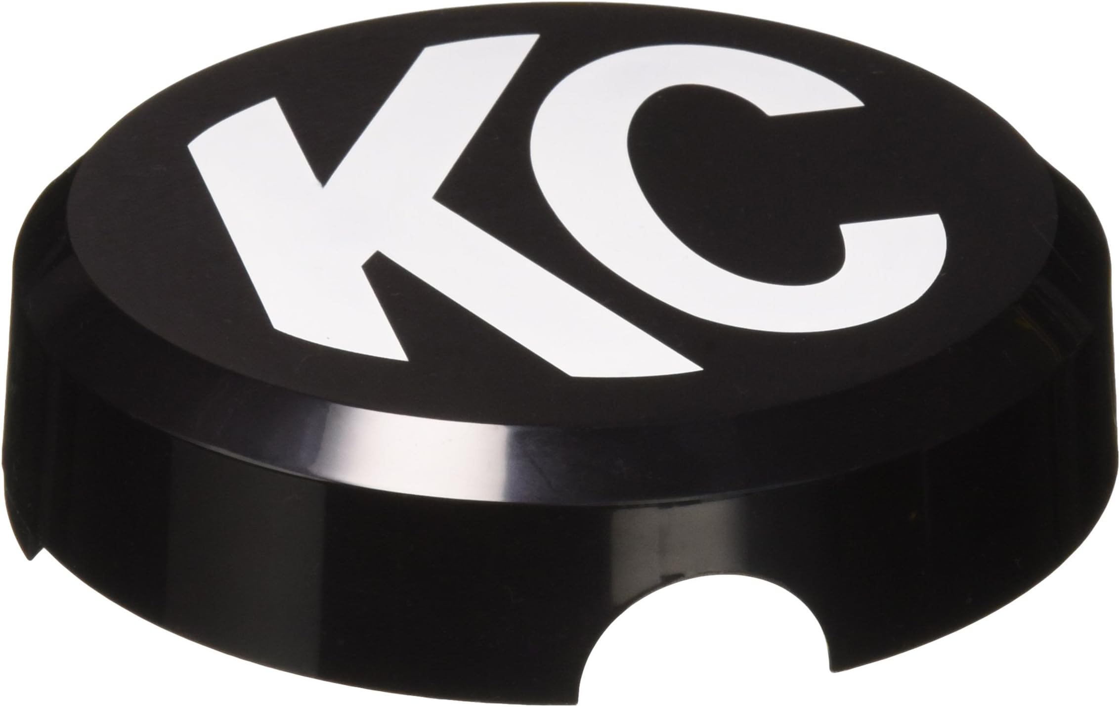 KC HiLiTES 5105 6" Round Black Plastic Light Cover w/White KC Logo - Single Cover
