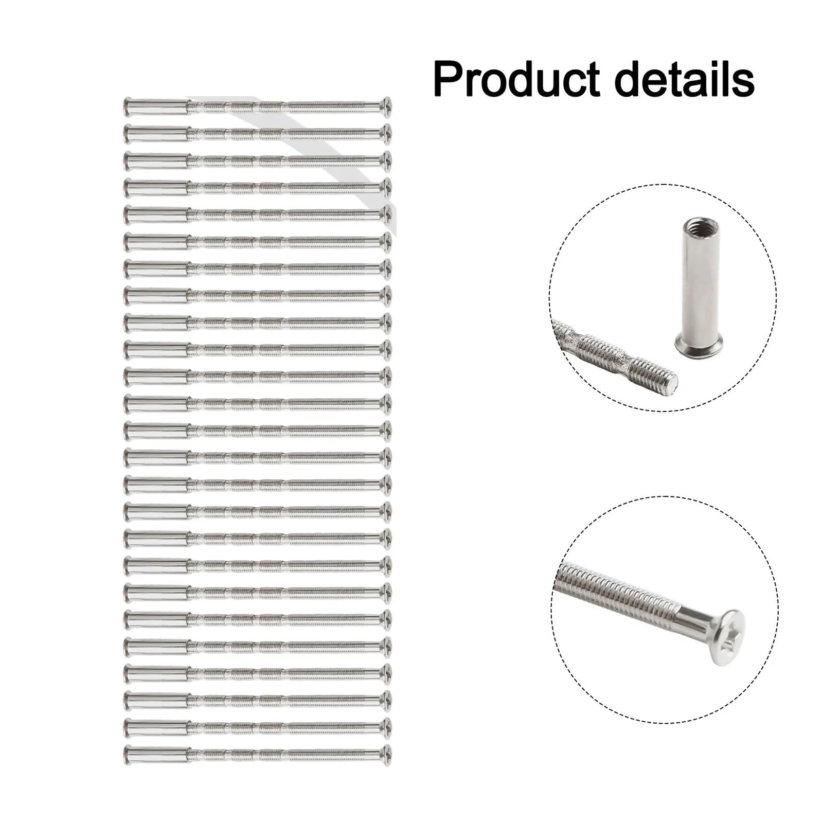 50 Uds. Tornillo de fijación for manija puerta, perno pasante for, fijaciones for perillas M3, cerradura, tornillos Metal, Hardware Para Manillas De Puerta