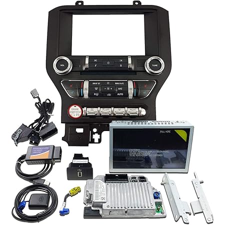 Amazon Com 2020 Sync 1 To Sync 3 Upgrade Kit Fit For Ford Mustang 2015 2016 2017 2018 2019 2020 Sync3 4 Myford Touch Mft Support Carplay Complete Monitor Set Including A C Control Panel Screen Frame Black Gps Navigation
