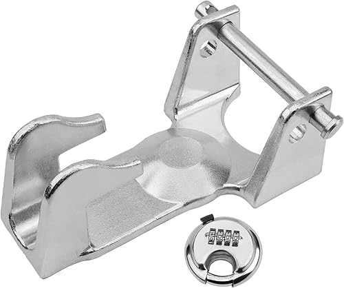 Miniatura 8 de HQPASFY Cerradura de enganche de cuello de cisne con cerradura de combinación, cerraduras de enganche de remolque de cuello de cisne, bloqueo de